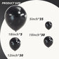 Black Balloon Garland Arch Kit 100 Pack 18/12/10/5 Inch Black Latex Balloons Different Sizes Party Balloon For Halloween Christm