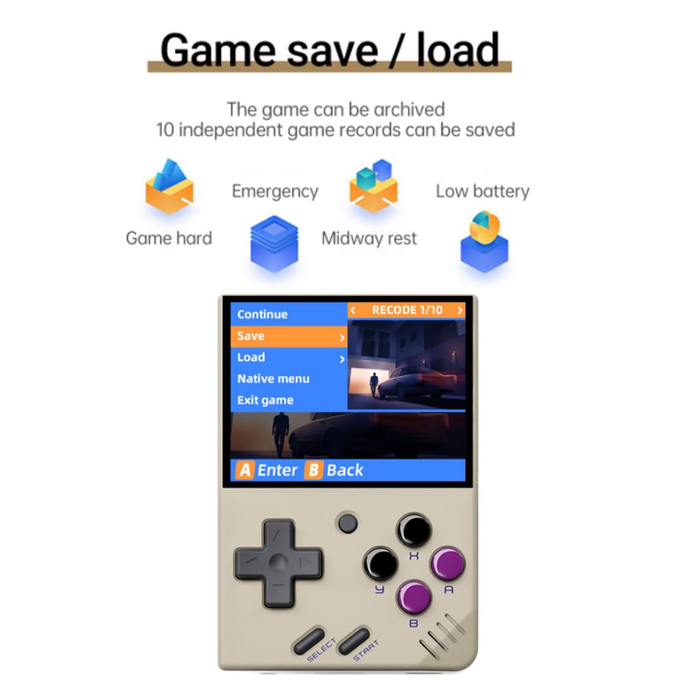 Miyoo Mini Handheld Game Console,2.8 Inch IPS Classic System Retro Video Games Consoles,with 128G TF Card and Wireless Networt H