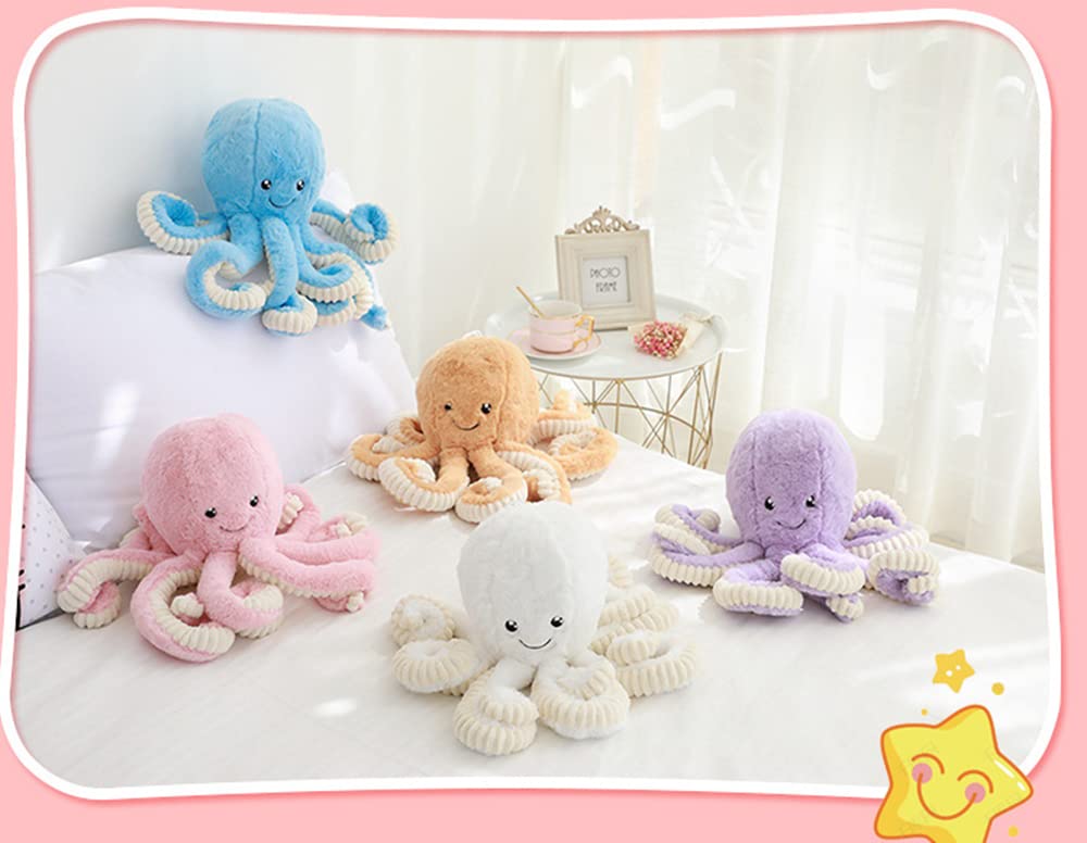 JOSON Cute Octopus Plush Toys  Soft Octopus Stuffed Animals  Girls and Boys mature-themed Birthday (16 Inch  White)