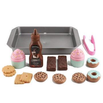 Elitoky Cookie Play Food Set, Play Food for Kids Kitchen - Toy Food Accessories - Toy Foods with Play Baking Cookies and Cupcake