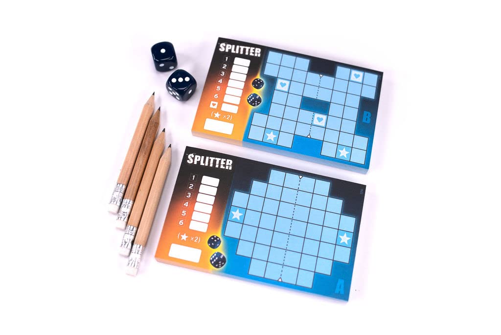 Splitter Dice Game - A Symmetrical Challenge Of Numbers And Strategy, Roll-And-Write Puzzle Game, Family Game For Kids And Adult