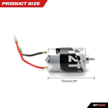 RCAWD 550 12T Brushed Motor for 1/10 ARRMA 3s &Mega Vorteks Senton Granite Big Rock Typhon, Slash 4x4 2WD Redcat Volcano EPX ECX