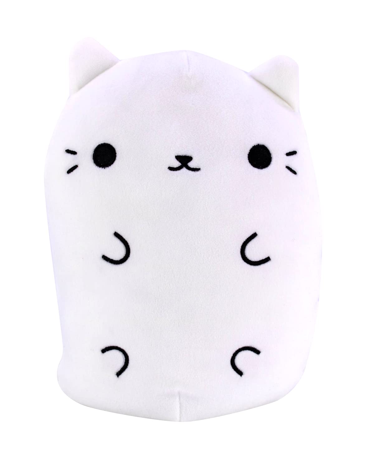 Cats Vs Pickles - Holiday Jumbo - Snowball - 8' Super Soft & Squishy Bean-Filled Weighted Stuffed Animals - Great For Kids - Collect As Desk Pets, Fidget Toys, Or Sensory Toys., Small (V1169)