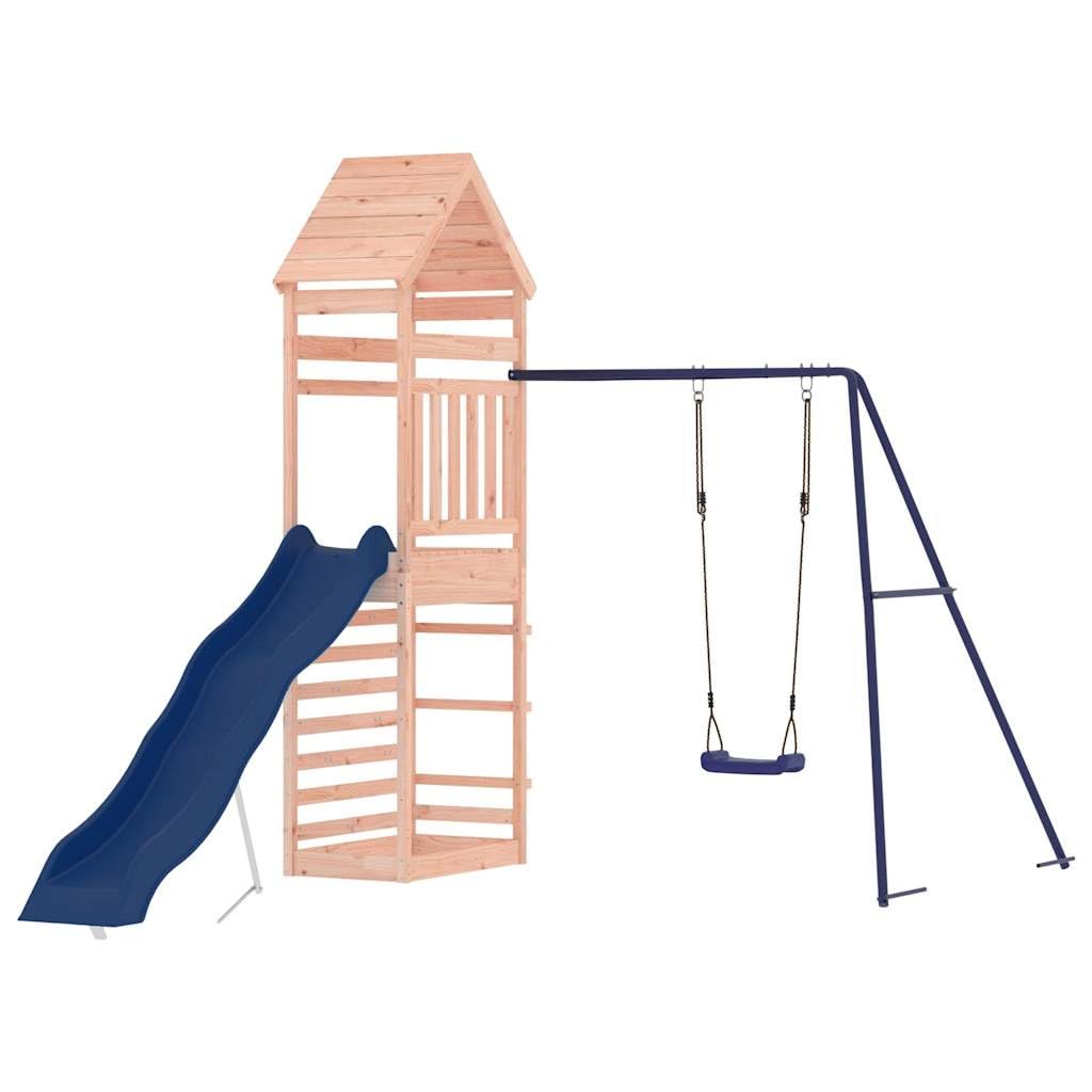 vidaXL Outdoor Playset - Solid Douglas Wood - Multifunctional Play Spaces - Safe Design - Ideal for Children Aged 3-8 Years - As