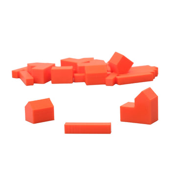 BKPrint3D Replacement Pieces for Catan Board Game | Settlers Pieces | 82 Colors | Base Set | (08_Saturated_Orange)