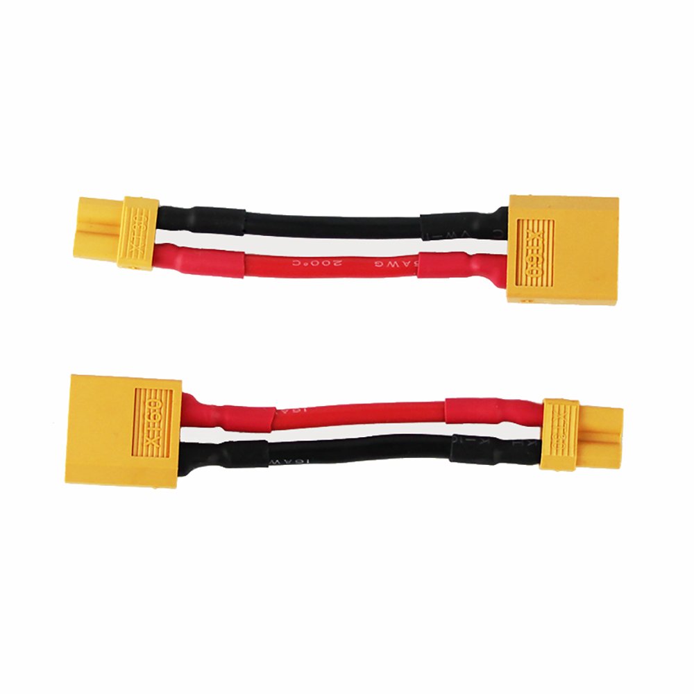 OliYin 3pcs Male XT-60 to Female XT-30 Connector Adapter for Turnigy Drone XT30 XT60 FPV Cable 16awg 1.96inch(Pack of 3)