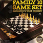 Family 10-In-1 Game Set