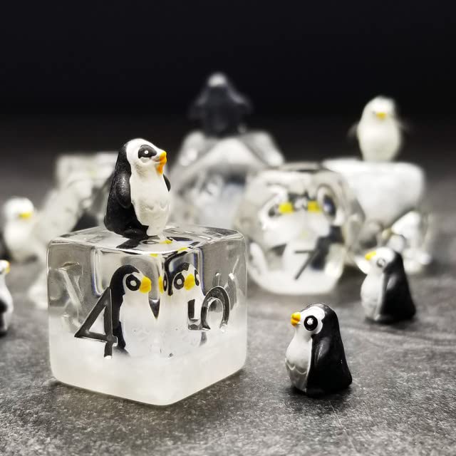 Sage's Portal Animal Familiars Resin DND Dice Set Polyhedral Dice Set for Dungeons and Dragons RPG Pathfinder Tabletop TTRPG (Fr