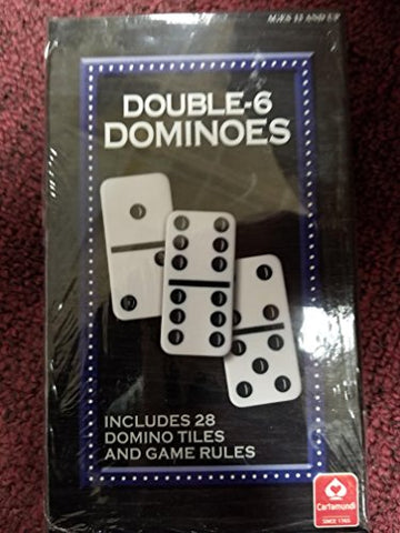 Chh Black/Cream Color Double 6 Jumbo Size Domino Tiles – Premium Set Of 28 Ivory Dominoes – Classic Family Game In Cardboard Box