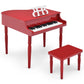 Honey Joy Classical Kids Piano, 30-Key Mini Piano With Music Stand And Bench, Wooden Musical Instrument Toy With Lid & Music Rac