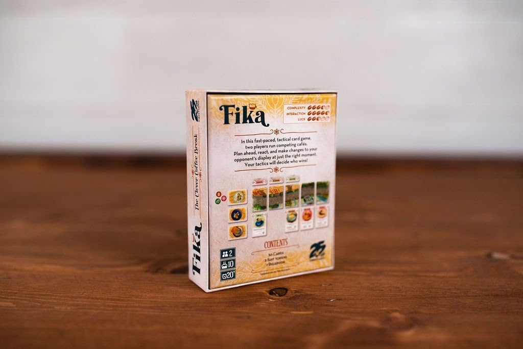 Fika , Two Player Coffee Shop Themed Strategy Card Game - 25Th Century Games
