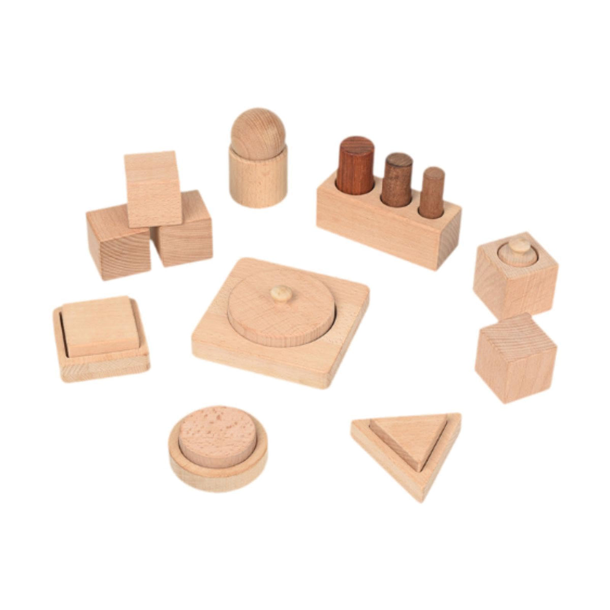 Calandis Montessori Toy Wooden Shape Puzzle Geometric Shapes For Infants Kindergarten | Wooden & Handcrafted Toys | Preschool To
