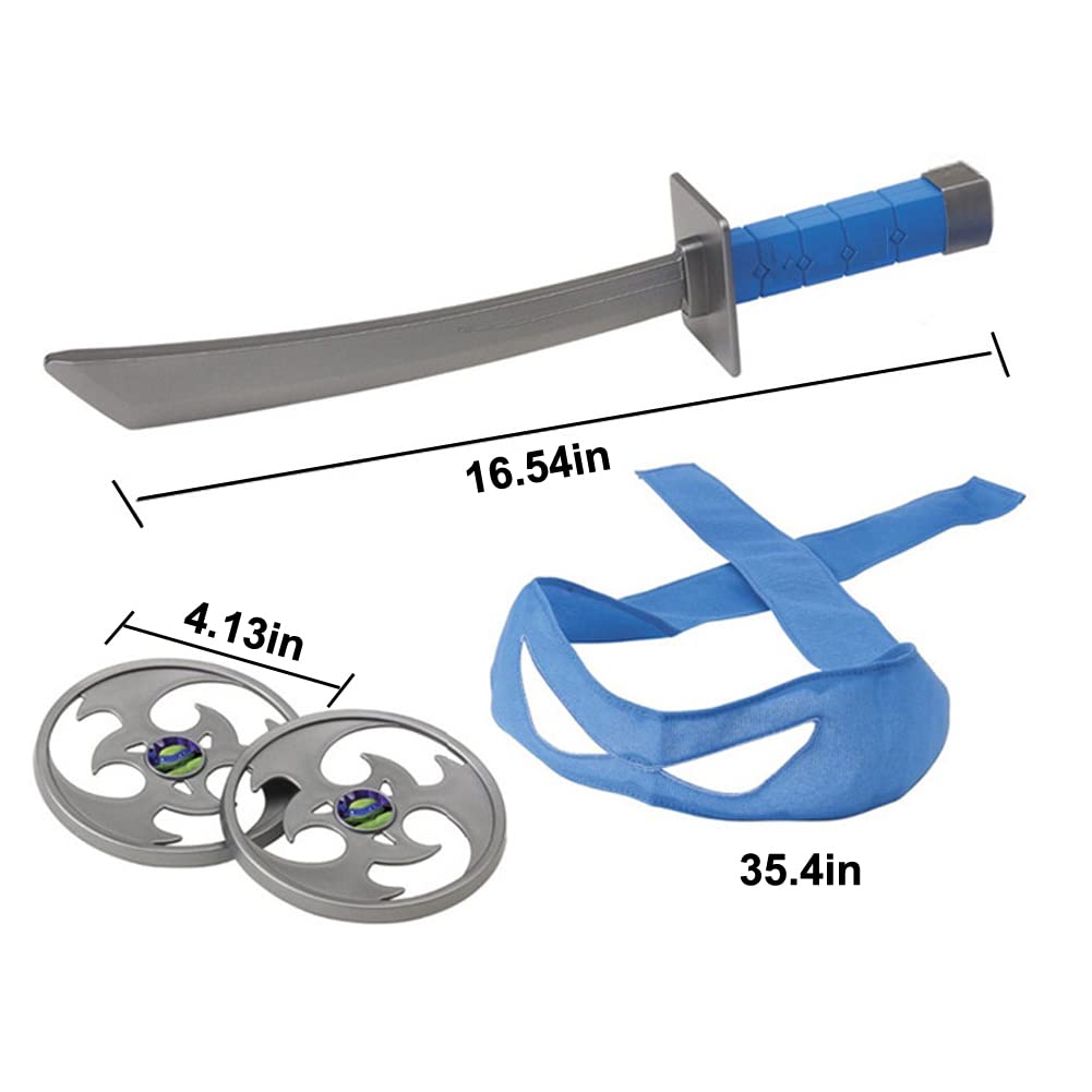 Aexfuma Blue Turtle Shell Cosplay Costume for Kids - Large Cartoon Ninja Super Hero Halloween Party Outfit