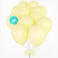 House Of Party Pastel Yellow Party Balloons - 100 Pcs | 12 Inch Single Color Latex Balloons For Birthday, Wedding, Bachelor & Ch