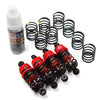 Yeah Racing QUTUS Challenger 50mm Damper Set for 1/10 RC Touring M-Chassis Car Red #DBB-2050RD