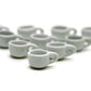 10 White Gray Coffee Tea Cup Size 2 X 1.5 Cm Dollhouse Miniatures Food Kitchen Docoration