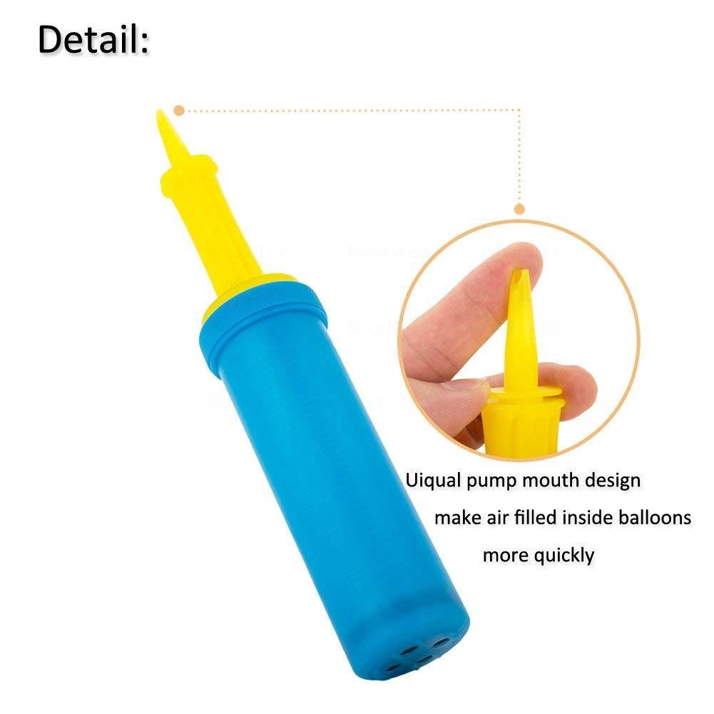Granfo Portable Hand Pump - Double Action Air Pump for Inflatables, Blue, Plastic