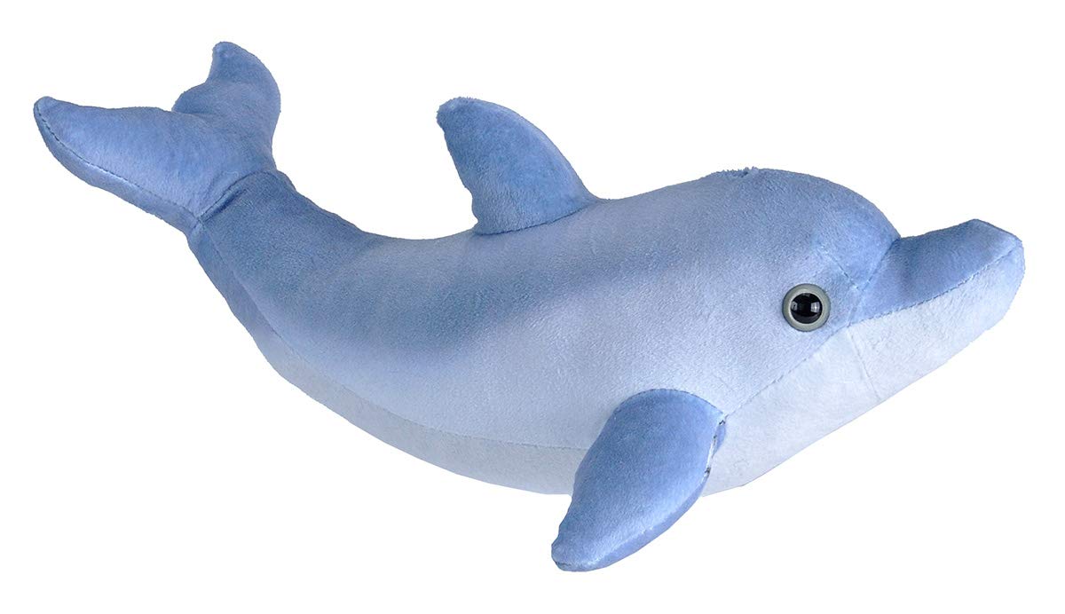 WILD REPUBLIC Bottlenose Dolphin Plush Toy, 12" Living Ocean Stuffed Animal, Model 23420, Perfect Gift for Kids