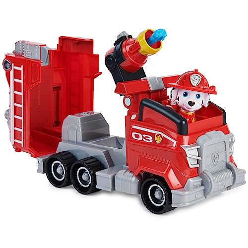 Paw Patrol, Marshalls Deluxe Movie Transforming Fire Truck Toy Car With Collectible Action Figure, Kids Toys For Ages 3 And Up