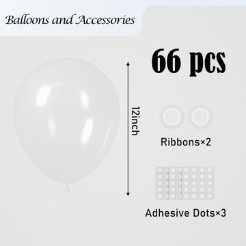 Voircoloria Clear Balloons, 66Pack 12Inch Transparent Latex Party Balloons For Birthday, Wedding, Graduation, Bridal Shower, Bab
