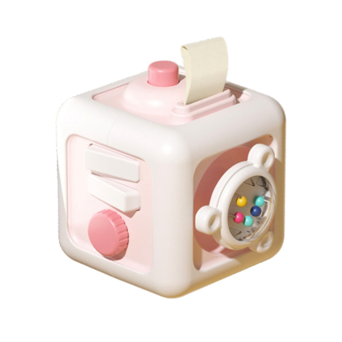 Styleheaven Activity Cube Educational Toy Travel Sensory Toy For Toddlers 13 Boys Girls Pink