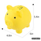 GADIEDIE 3 Pieces 6 x 4.8 x 5.4 inch Cute Plastic Pig Money Bank Pig Money Saving Box  Unbreakable Piggy Bank for Boys Girls Birthday Easter Practical Gifts (Blue/Yellow/Pink)