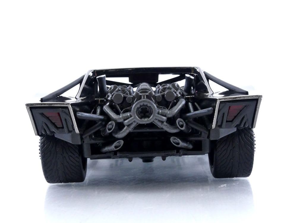 Jada Toys Batmobile SDCC 2022 1:24 Scale with Batman Diecast Vehicles, Chrome Black