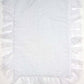 Sophia'S 18' Doll 3 Pc. White Eyelet Bedding With Lace Trim Set With Pillow, Comforter And Mattress Pad