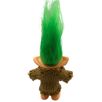 Lucky Troll Dolls,Cute Vintage Troll Dolls Chromatic Adorable For Collections, School Project, Arts And Crafts, Party Favors With Wool Clothes. (Coffee)