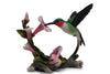 Unknown Ruby Throated Hummingbird Statue Figurine, 5.75 Inch, Polystone, Pink and Green, Model WU76215AB