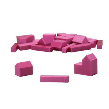 Bkprint3D Replacement Pieces For Catan Board Game | Settlers Pieces | 82 Colors | Base Set | (44_Silk_Rose)