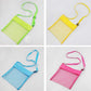 COTDINFORCA 5-PCS Colorful Mesh Beach Bags Sand Away Portable Foldable Sea Shell Bag with Adjustable Carrying Straps/Toy Storage