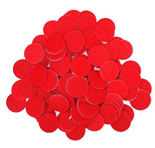 Playfully Ever After 1 Inch Red 100pc Felt Circle Stickers