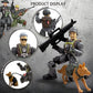 Baimiby Army Men 6 Pcs Soldier Toy Military Playset for Army Men Action Figure with  and 2 Police Dog Figures Army Toy Set Birthday Gift for Boys Age 4-7