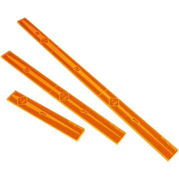 Litko Space Fighter Multi-Range Fire Gauge Set | Compatible With Star Wars: X-Wing | Set Of 3 (Fluorescent Orange)