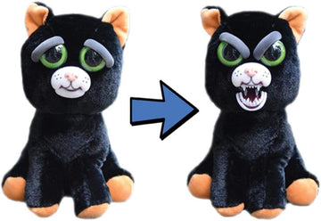 Feisty Pets William Mark Black Cat: Katy Cobweb Stuffed Attitude Plush Animal