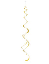 26 Plastic Hanging Swirl Gold Decorations, 8ct