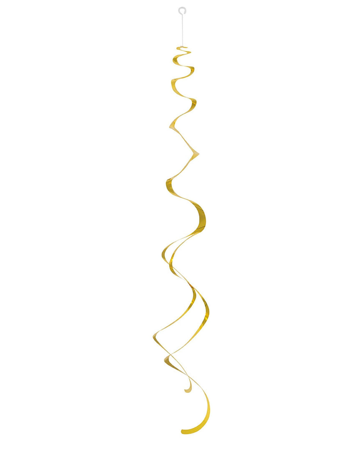 26 Plastic Hanging Swirl Gold Decorations, 8ct