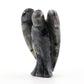 Ouubuuy Larvikite Crystal Angel Figurines Statues 4 pcs Natural Gemstone Carved Pocket Guardian Angel 1.5 inch for Healing Reiki