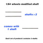 1/64 Model Car Axles For Model Cars,10 Sets Length 28Mm/1.1In Shafts A Pack,Each Set Has Three Metal Shafts,Suitable For Modifyi