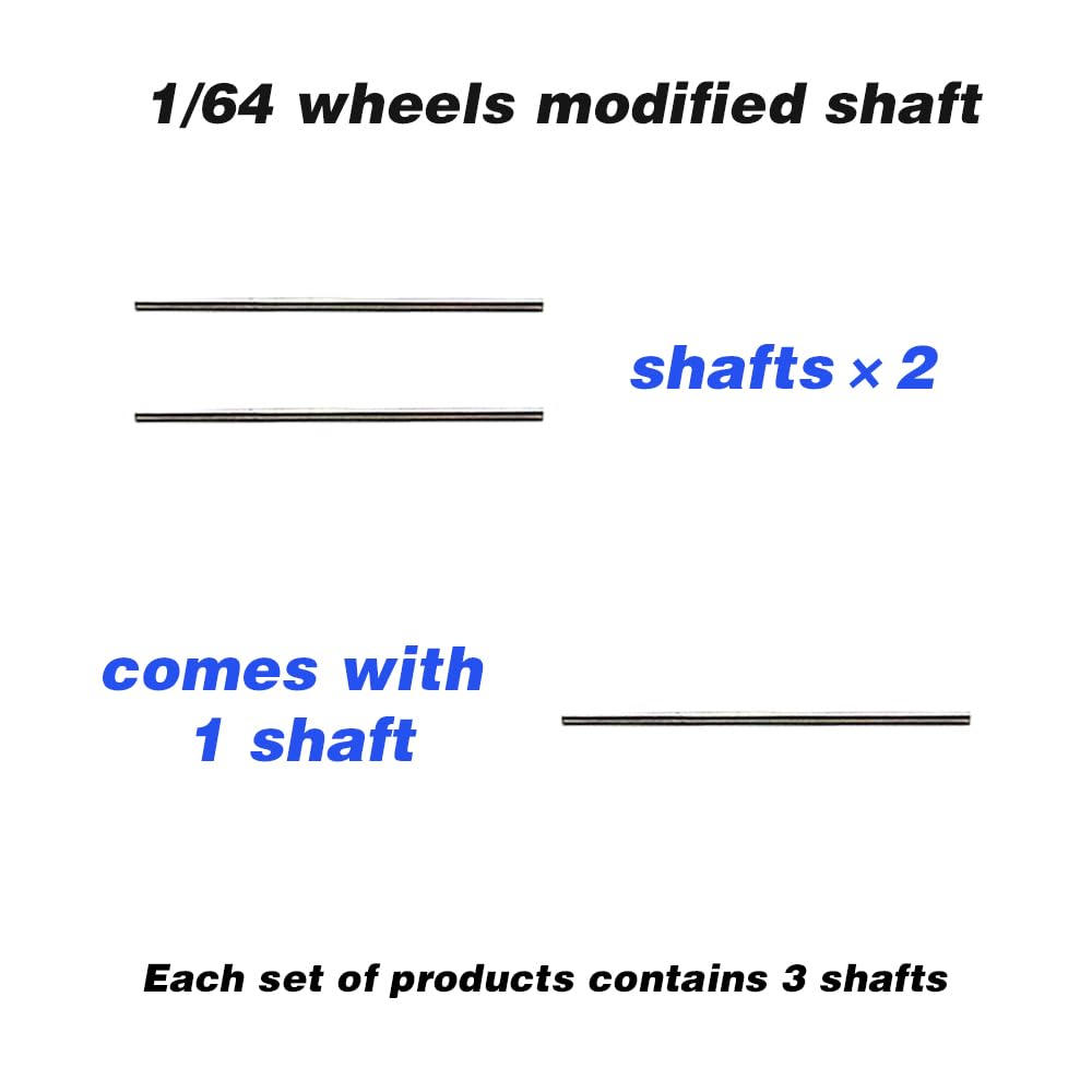 1/64 Model Car Axles For Model Cars,10 Sets Length 28Mm/1.1In Shafts A Pack,Each Set Has Three Metal Shafts,Suitable For Modifyi