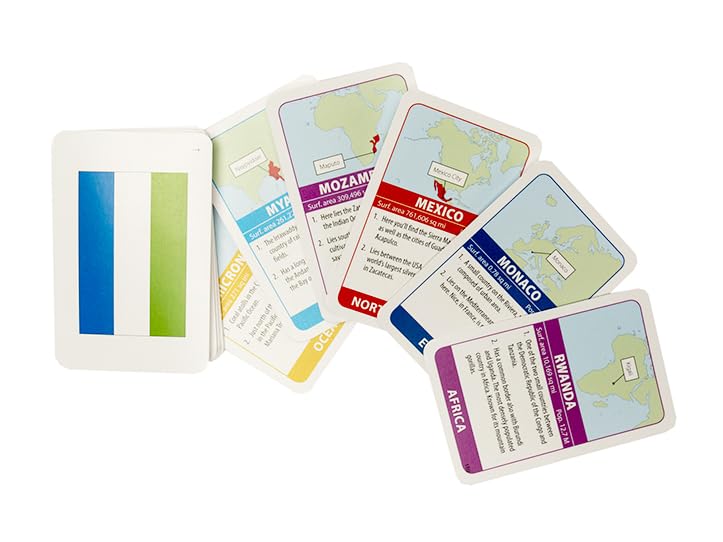 Tactic Flags Of The World Family Card Game - Educational & Fun - Play & Learn About Flags, Nations & Geography