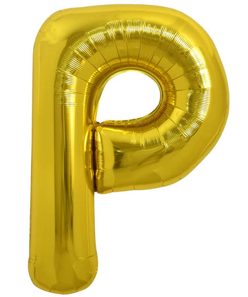 Toniful 40 Inch Large Gold Letter P Balloons Helium Balloons,Foil Mylar Big Balloons For Birthday Party Anniversary Supplies Dec