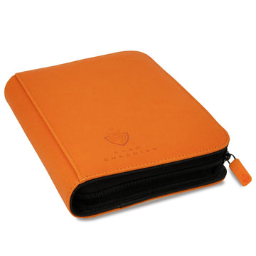 Card Guardian - 4 Pocket enhanced Binder for 160 Cards (Orange) | Zipper Closure and Side Loaded Pockets | Compatible with Trading & Sports Cards including Magic the Gathering  Yugioh  Baseball Cards