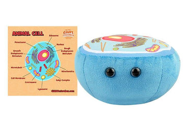 GIANTmicrobes Animal Cell Plush - Educational Blue Plush Toy for Students and Scientists