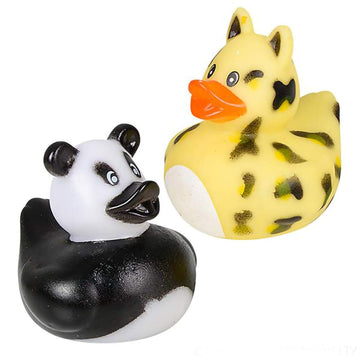 Animal Safari Zoo Rubber Duck Toy Duckies For Kids, Bath Birthday Baby Showers Classroom Summer Beach And Pool Activity Party Fa