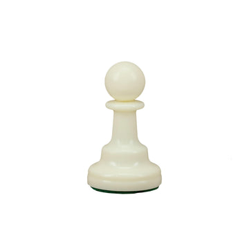 We Games Replacement Staunton Chess Pawn - Light, Plastic With Felt Bottom, Classic Design, Replacement Chess Piece For Chess Set