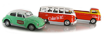 Motor City Classics 1:72 VW Gift Set Beetle T1 Pickup Samba Bus
