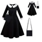 Rudra Fancy Dress Wednesday costumes for girls halloween fancy dress competition for age group 3 to 12 yrs (Wednesday Costumes, 