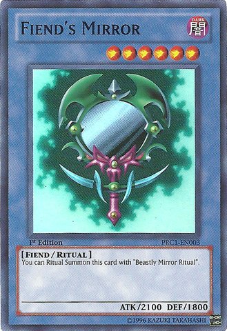 Yu-Gi-Oh! - Fiend'S Mirror (Prc1-En003) - 2012 Premium Tin - 1St Edition - Super Rare